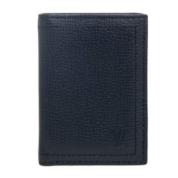 Pre Owned Louis Vuitton Navy Blue Leather Pocket Organizer 