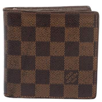 Pre Owned Louis Vuitton Damier Ebene Canvas Bifold Wallet