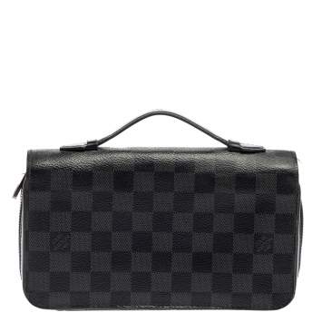 Pre Owned Louis Vuitton Damier Graphite Canvas Zippy XL Wallet