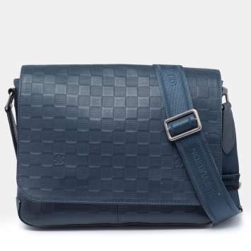Pre Owned Louis Vuitton Cosmos Damier Infini Leather District PM Bag