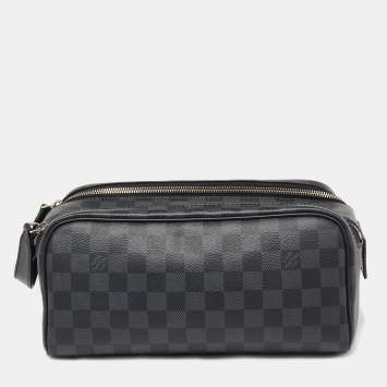 Pre Owned Louis Vuitton Damier Graphite Canvas Dopp Kit Toilet Pouch