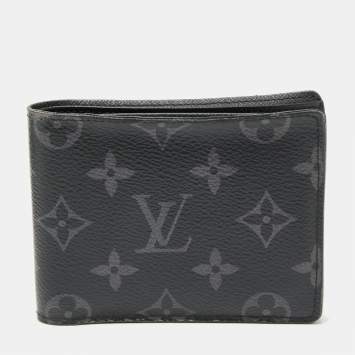 Pre Owned Louis Vuitton Monogram Eclipse Canvas Multiple Wallet