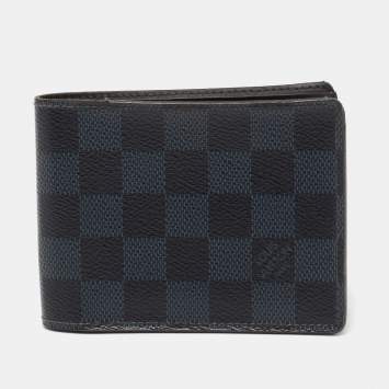 Pre Owned Louis Vuitton Damier Cobalt Canvas Multiple Wallet
