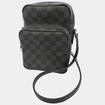 Pre Owned Louis Vuitton Black Damier Graphite Canvas Rem Messenger Bag 