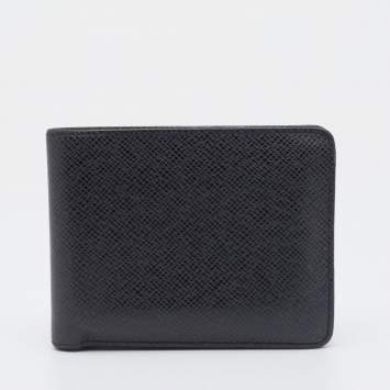 مملوكة مسبقًا Louis Vuitton Black Leather Multiple Wallet