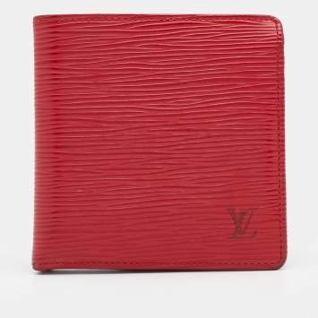 Pre Owned Louis Vuitton Red Epi Leather Marco Wallet