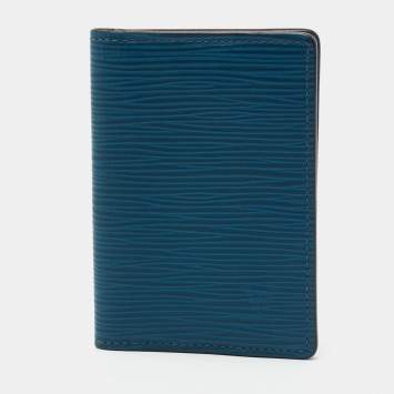 مملوكة مسبقًا Louis Vuitton Bleu Celeste Epi Leather Bifold Pocket Organizer