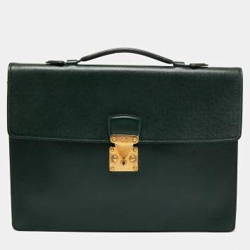 Pre Owned Louis Vuitton Episea Taiga Leather Serviette Kourad Briefcase