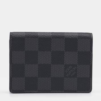 مملوكة مسبقًا Louis Vuitton Damier Graphite Canvas Enveloppe Carte de Visite Bifold Card Holder