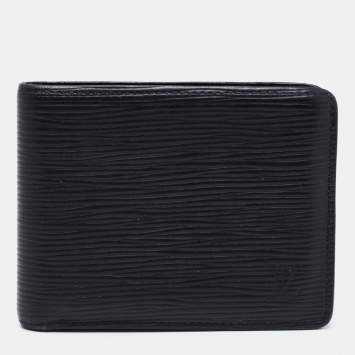 Pre Owned Louis Vuitton Black Epi Leather Slender Wallet