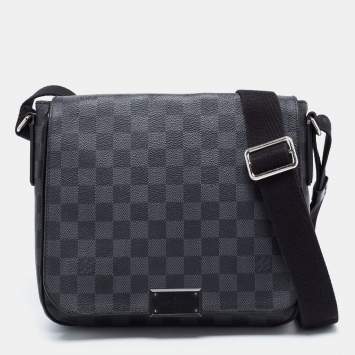 Pre Owned Louis Vuitton Damier Graphite Canvas District PM Bag