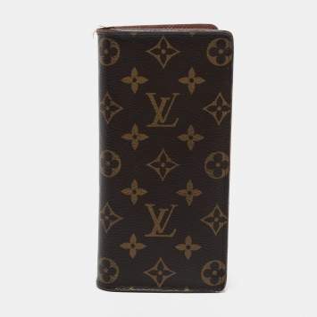 Pre Owned Louis Vuitton Monogram Canvas Brazza Wallet