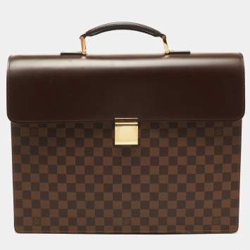 Pre Owned Louis Vuitton Damier Ebene Canvas Altona Briefcase GM