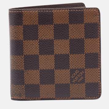 Pre Owned Louis Vuitton Damier Ebene Canvas Slender Wallet
