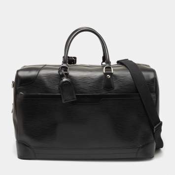 Pre Owned Louis Vuitton Black Epi Leather Bourget 55 Bag