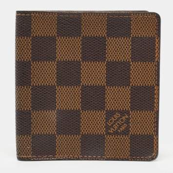 Pre Owned Louis Vuitton Damier Ebene Canvas Marco Wallet