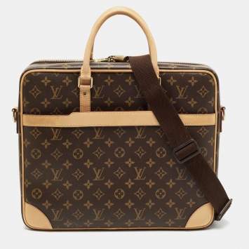 Pre Owned Louis Vuitton Monogram Coated Canvas Cupertino Briefcase