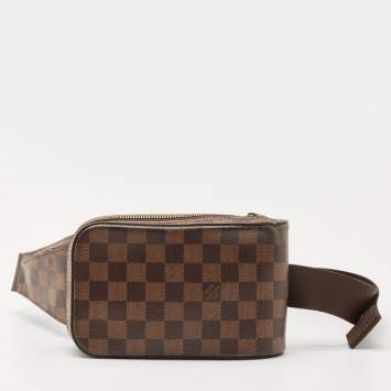 Pre Owned Louis Vuitton Brown Damier Ebene Canvas Geronimos Belt Bag
