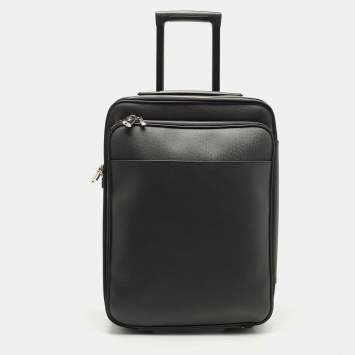 Pre Owned Louis Vuitton Black Taiga Leather Pegase Legere 55 Business Suitcase