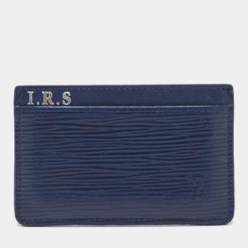 Pre Owned Louis Vuitton Indigo Epi Leather Card Holder