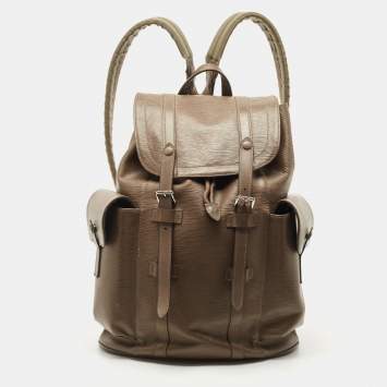 Pre Owned Louis Vuitton Khaki Epi Leather Christopher PM Backpack