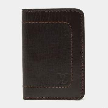 Pre Owned Louis Vuitton Coffee Utah Leather Pocket Organizer