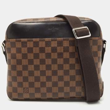 Pre Owned Louis Vuitton Damier Ebene Jake Messenger Bag