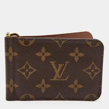 Pre Owned Louis Vuitton Monogram Canvas Pince Money Clip Cardholder