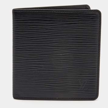 Pre Owned Louis Vuitton Black Epi Leather Bifold Compact Wallet