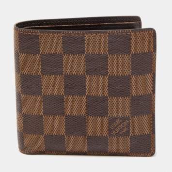 Pre Owned Louis Vuitton Damier Ebene Canvas Wallet