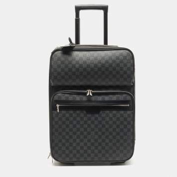 Pre Owned Louis Vuitton Damier Graphite Canvas Pegase Legere Business Suitcase 55