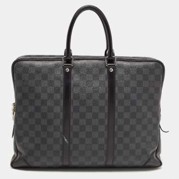 Pre Owned Louis Vuitton Damier Graphite Canvas Porte Documents Voyage GM Briefcase