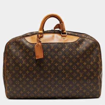 Pre Owned Louis Vuitton Monogram Canvas And Leather Alize 1 Poches Soft Suitcase