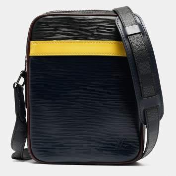 Pre Owned Louis Vuitton Damier Graphite Canvas and Epi Leather Danube Bag
