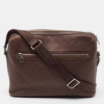 Pre Owned Louis Vuitton Brown Damier Infini Leather Calypso Messenger GM Bag