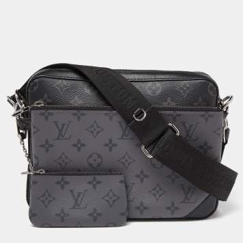 Pre Owned Louis Vuitton Monogram Eclipse Canvas Trio Messenger Bag