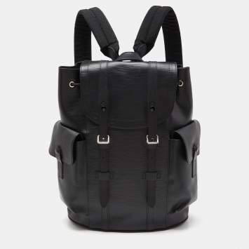 Pre Owned Louis Vuitton Black Epi Leather Christopher PM Backpack