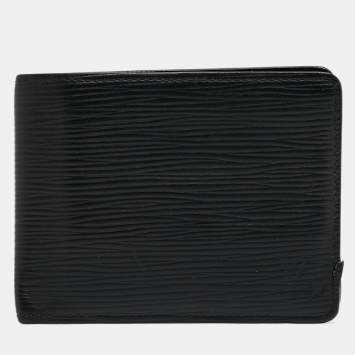 Pre Owned Louis Vuitton Black Epi Leather Slender Wallet