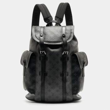 Pre Owned Louis Vuitton Monogram Eclipse Canvas Christopher MM Backpack