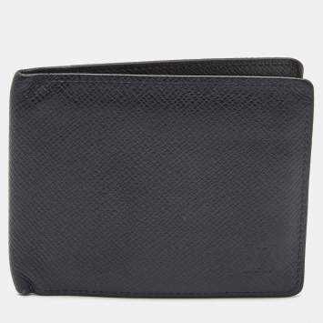 Pre Owned Louis Vuitton Blue Infini Leather Bifold Wallet