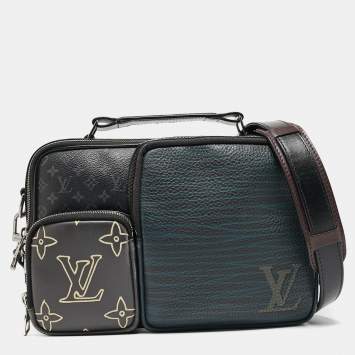 Pre Owned Louis Vuitton Monogram Eclipse Canvas Multipocket Patchwork Messenger Bag