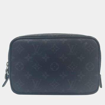 Pre Owned Louis Vuitton Black Monogram Eclipse Pouch
