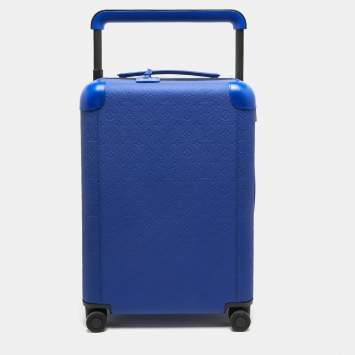 Pre Owned Louis Vuitton Racing Blue Monogram Empreinte Leather Horizon 55 Suitcase