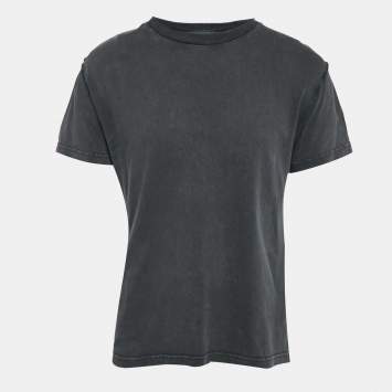 Pre Owned Louis Vuitton Grey Cotton Inside-Out Sleeve T-Shirt S