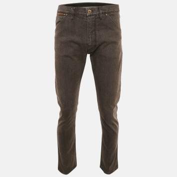 Louis Vuitton Brown Denim Jeans L Waist 33"