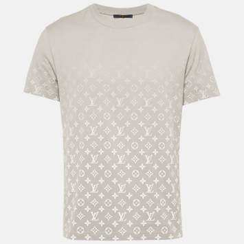 Louis Vuitton Grey Gradient Monogram Print Jersey T-Shirt M