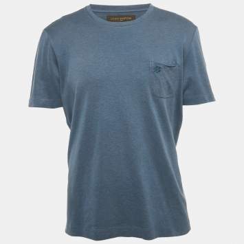 Louis Vuitton Blue Damier Pocket Jersey T-Shirt L