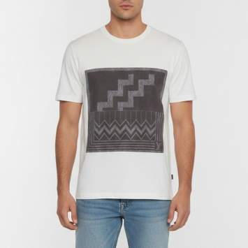 مملوكة مسبقًا Louis Vuitton White Geometric Print Jersey Crewneck T-Shirt XL