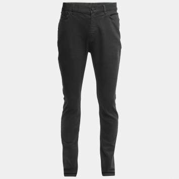 Pre Owned Louis Vuitton Black Denim Straight Fit Jeans L Waist 34"