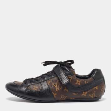 Pre Owned Louis Vuitton Monogram Canvas Globe Trotter Low Top Sneakers 42.5